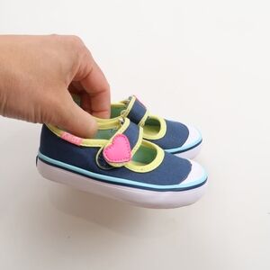 Kids Blue and Yellow Shoes with Heart Accent